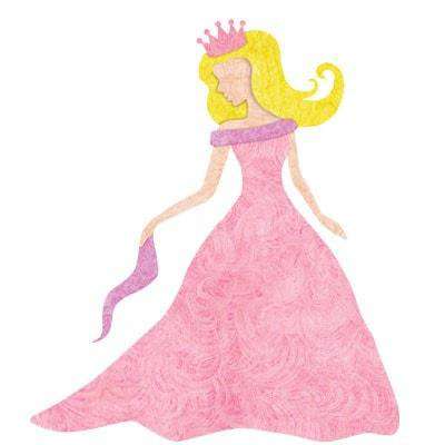 Princess Wall Sticker (Fair/Blonde)
