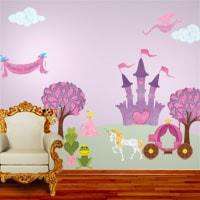 Princess Wall Sticker (Fair/Brunette) from Perfectly Princess Wall Sticker Kit
