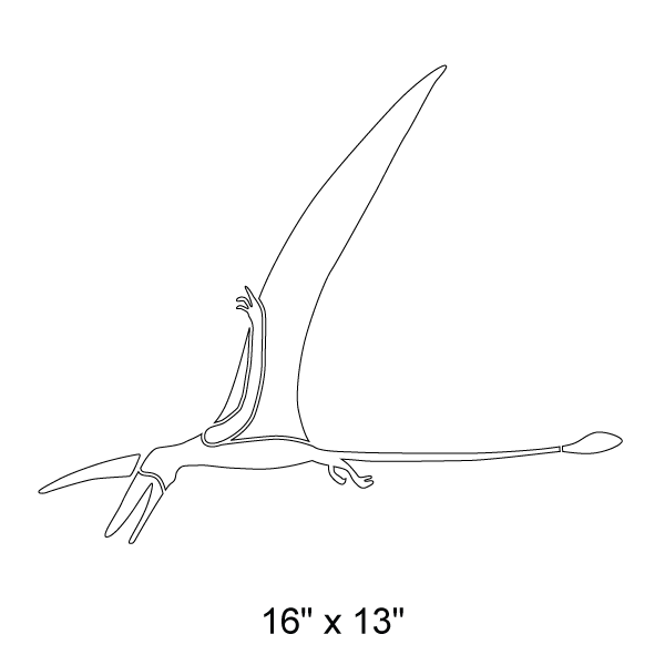 Rhamphorhynchus Dinosaur Stencil 1