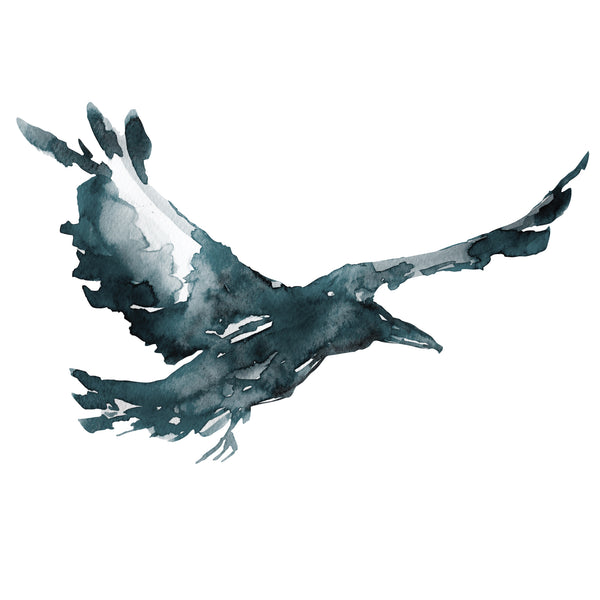 Raven Decal - Crow Decal - Halloween Decoration 