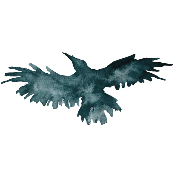 Raven Decal - Crow Decal - Halloween Decoration 