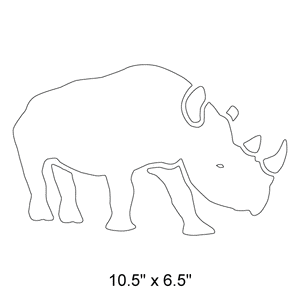 Rhinoceros Stencil