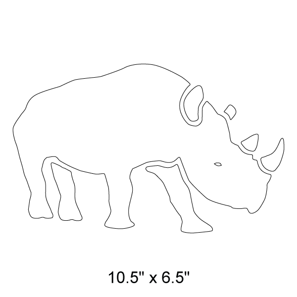 Rhinoceros Stencil