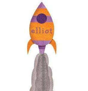 Rocket Ship Growth Chart Wall Sticker