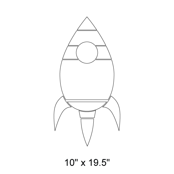 Rocket Ship Stencil