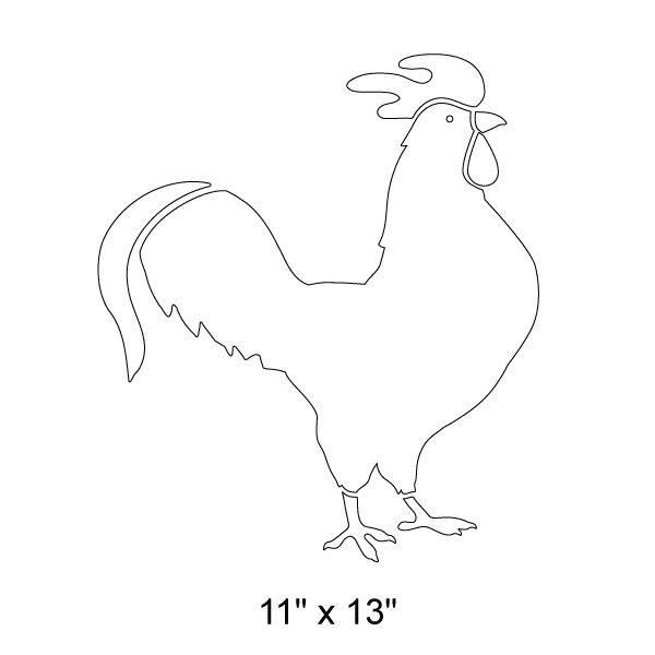 Rooster Stencil