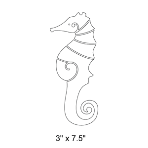Seahorse Stencil