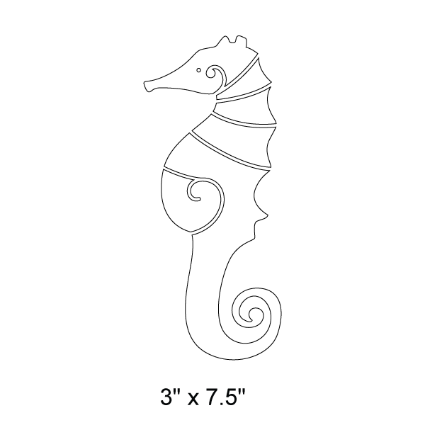 Seahorse Stencil