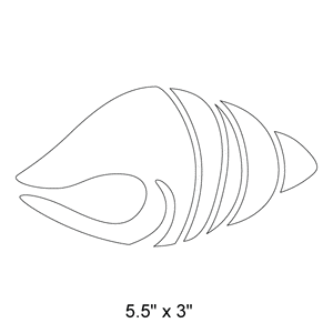 Shell Trio Stencil #1
