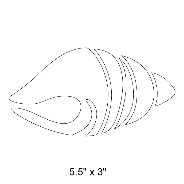 Shell Trio Stencil #1