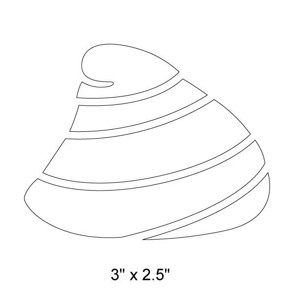 Shell Trio Stencil #3