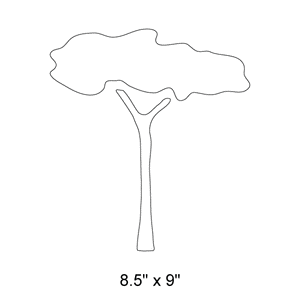 Small Tree Stencil 2