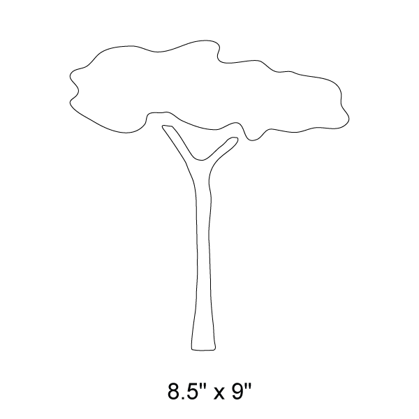 Small Tree Stencil 2