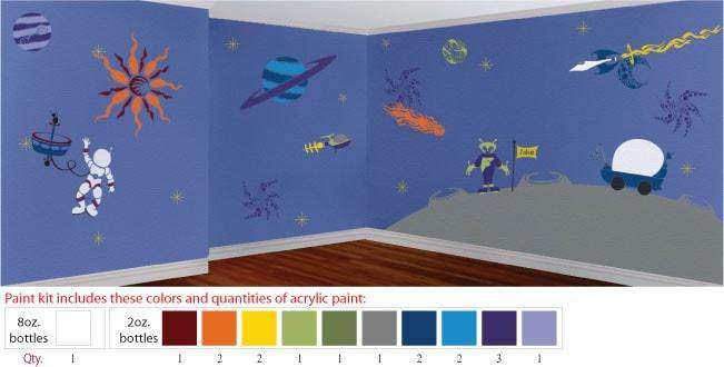 Outrageous Space Stencil Paint Kit