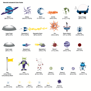 space stencils included