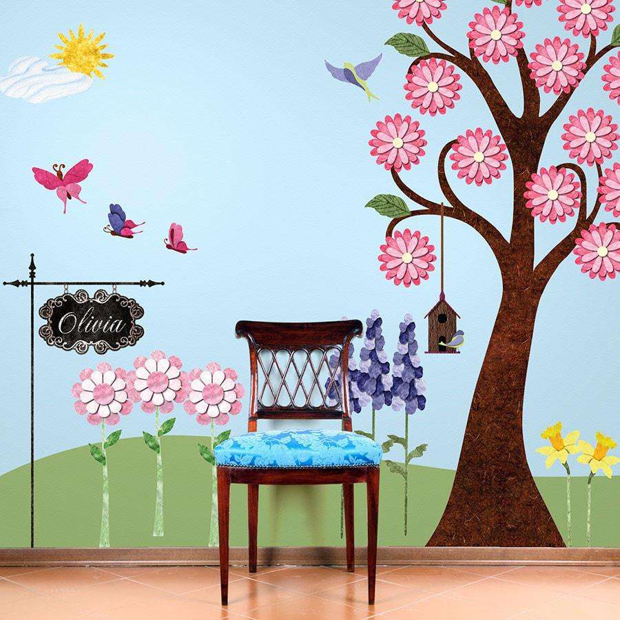 Splendid Flower Garden Wall Decal Sticker Kit - JUMBO SET