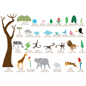 jungle stencils