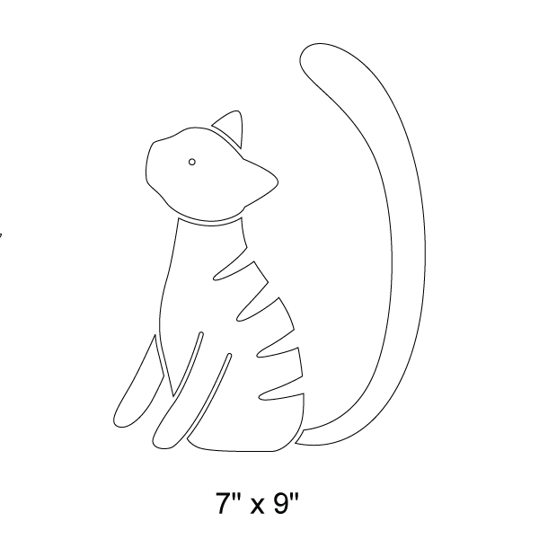 Tabby Cat Stencil
