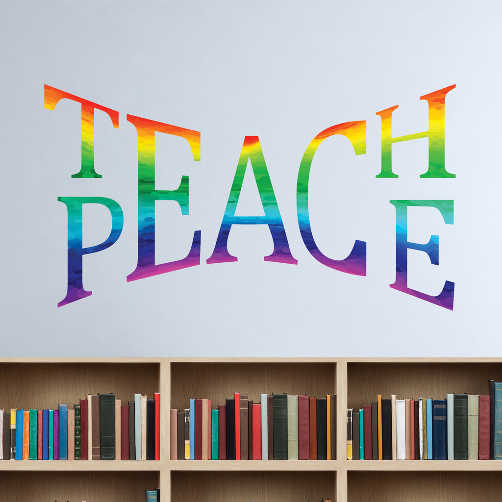 Teach Peace Wall Quote Decal