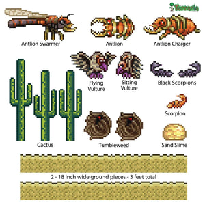 Terraria Desert Biome Wall Decals (13 - Piece Set) - My Wonderful Walls