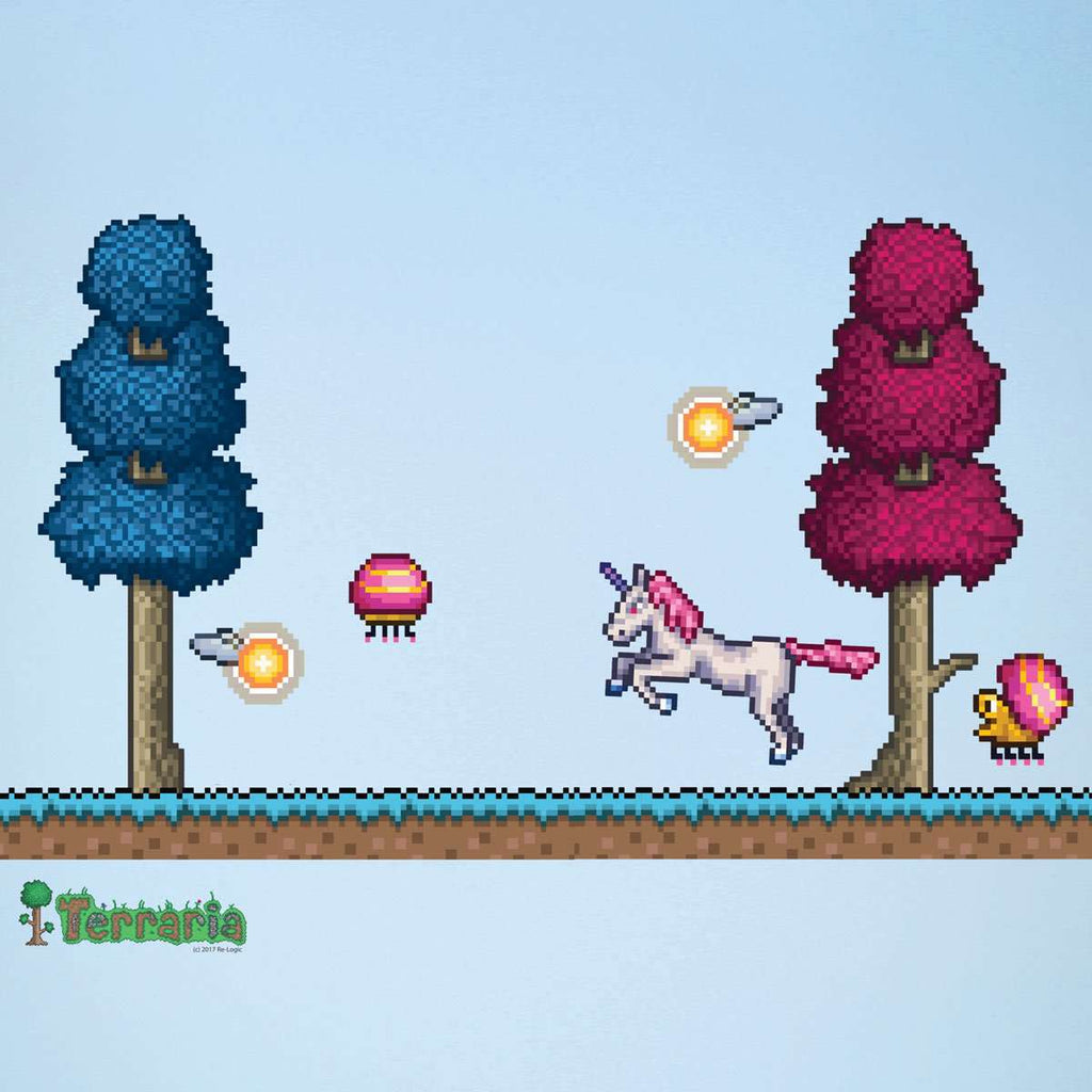 Terraria Hallow Biome Add-on Wall Decal Set