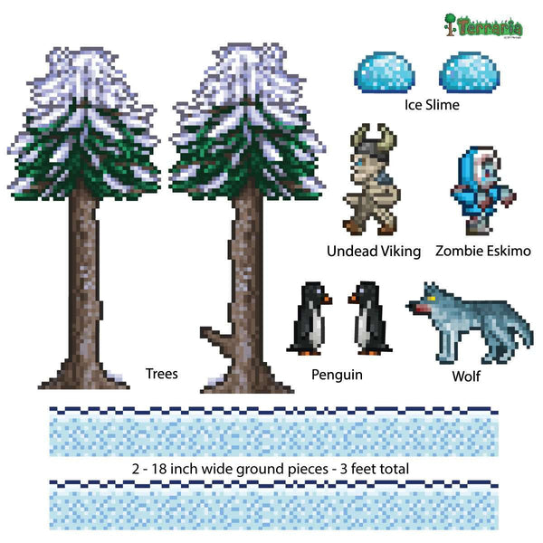 Terraria Snow Biome Add-on Wall Decal Set Included