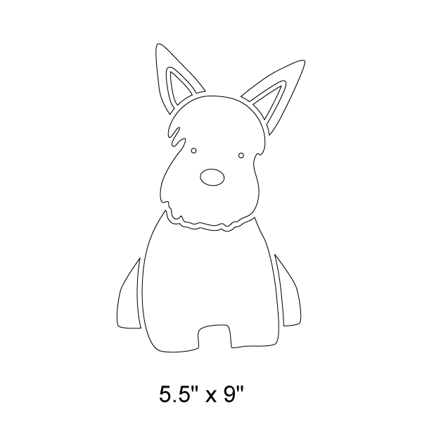 Terrier Dog Stencil