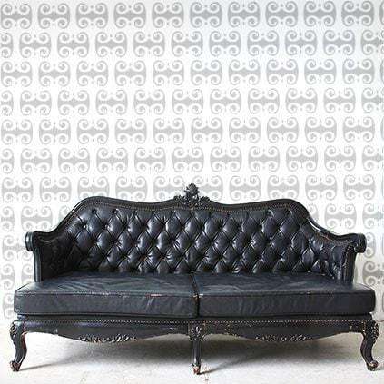 Tiki Curl Pattern Allover Stencil for Wall Accent