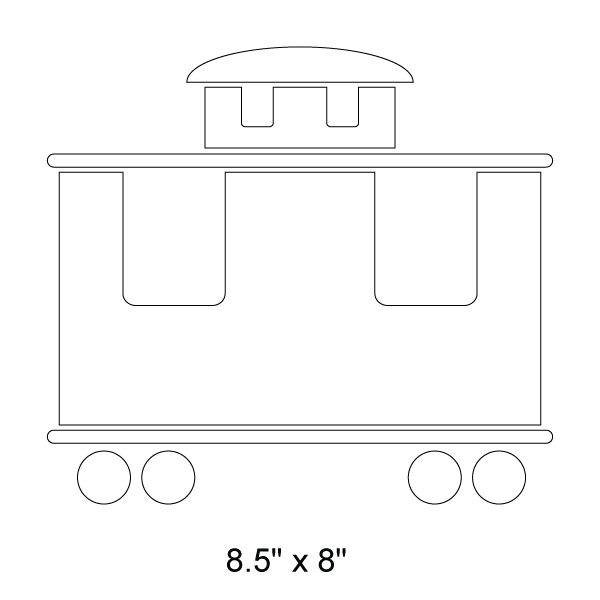 Train Caboose Outline Printable