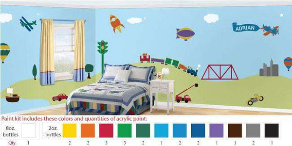 Transportation Fascination Paint Pack - My Wonderful Walls