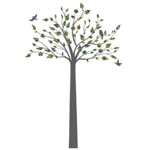 Tree Wall Decal, Floral Harvest Pattern