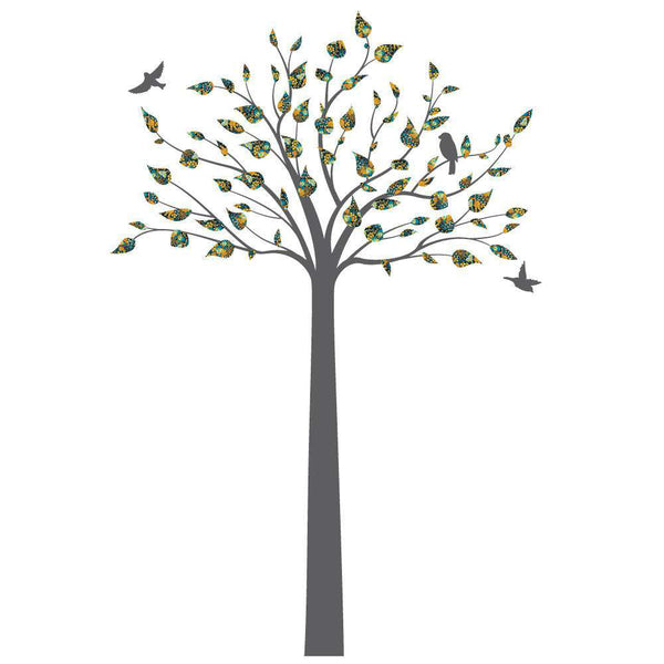 Tree Wall Decal, Floral Harvest Pattern
