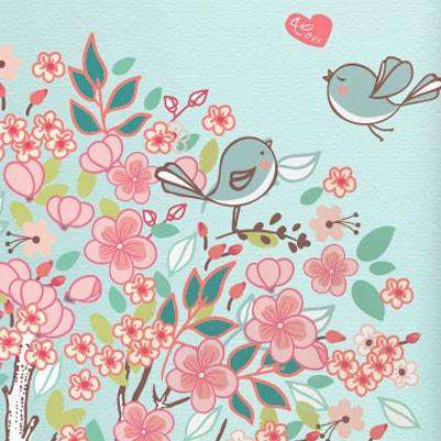 Spring Love Tree Wall Mural Sticker Kit