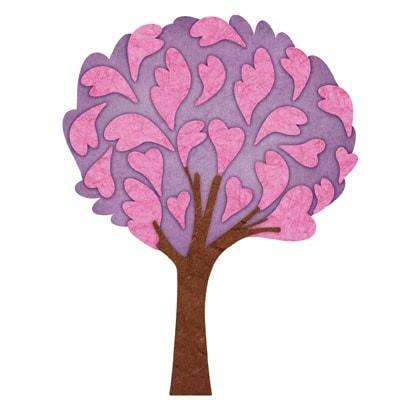 heart tree sticker