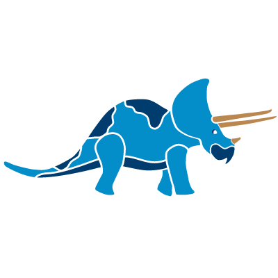Triceratops Dinosaur Stencil