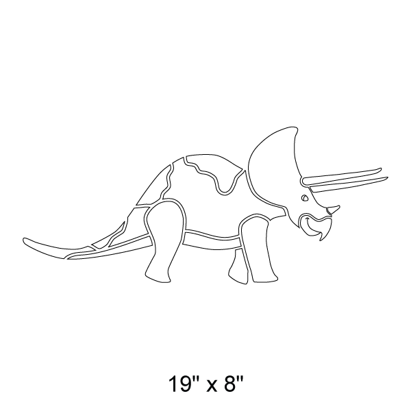 Triceratops Dinosaur Stencil