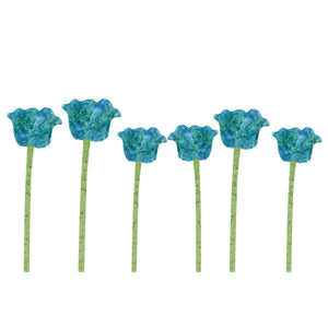 blue flower decals