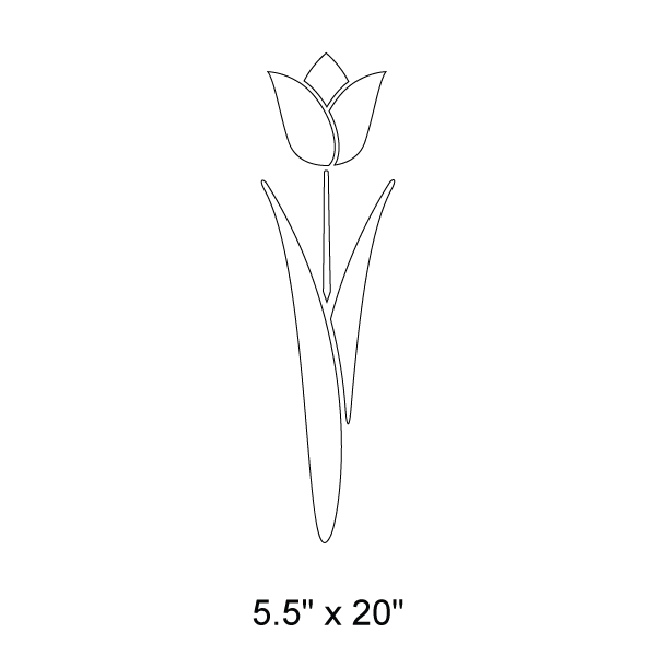 Tulip Flower Stencil