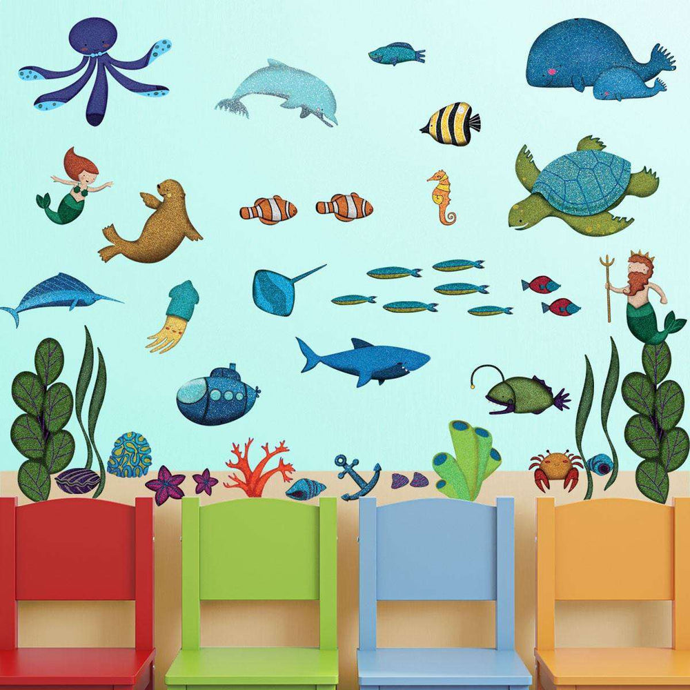 Ocean Wall Decor – Peel & Stick Under the Sea Wall Kit