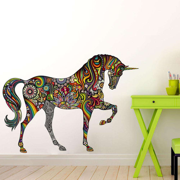 Rainbow Unicorn Wall Decal