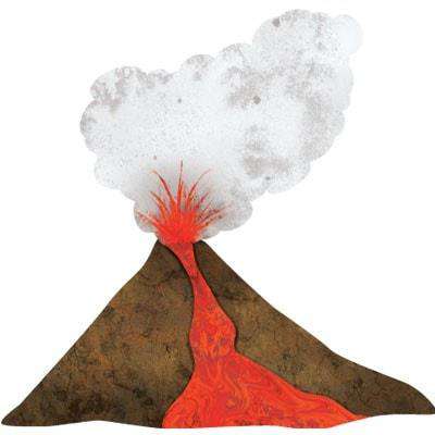 volcano sticker