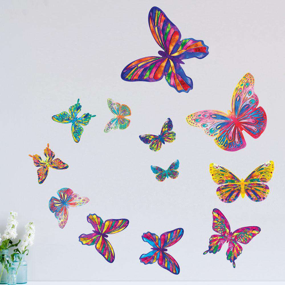 Butterfly Decals for Kids Room Watercolor Decal Watercolor 