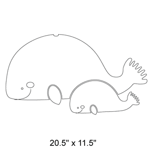 Whales Stencil