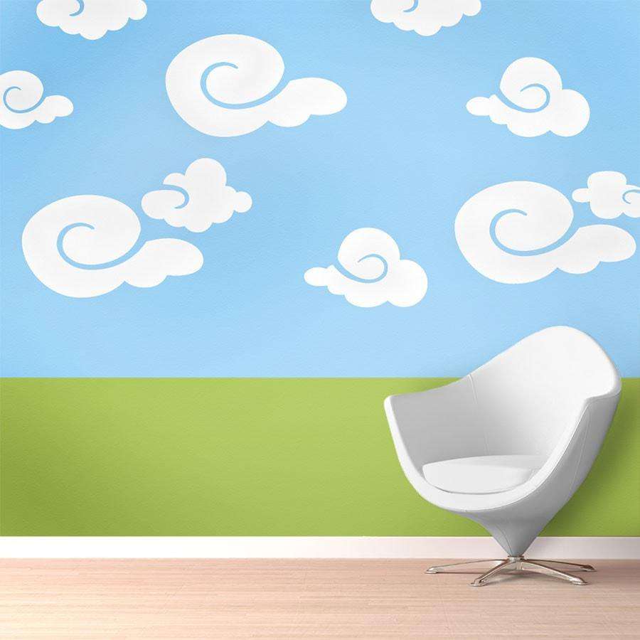 cloud wall painting